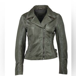 MAURITIUS CHRISTY STAT LEATHER JACKET- us 4- NWOT